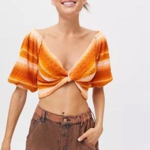Urban Outfitters Lena Twist Front Tie Dye Top